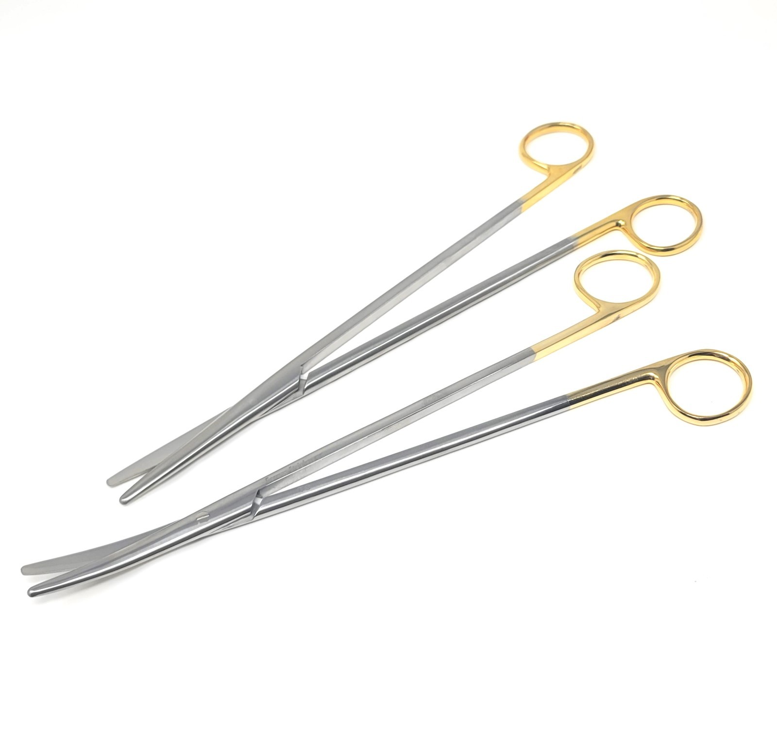 2 T/C METZENBAUM SCISSORS 9" STRAIGHT+CURVED BLADES W/ TUNGSTEN CARBIDE INSERTS