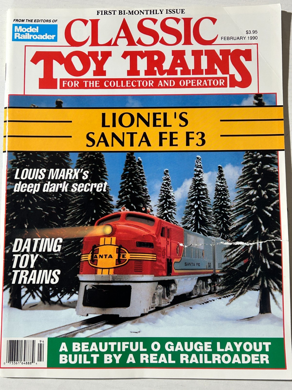 CLASSIC TOY TRAINS MAGAZINE Lionel Feb 1990 Louis Marx Santa Fe F3 Dating