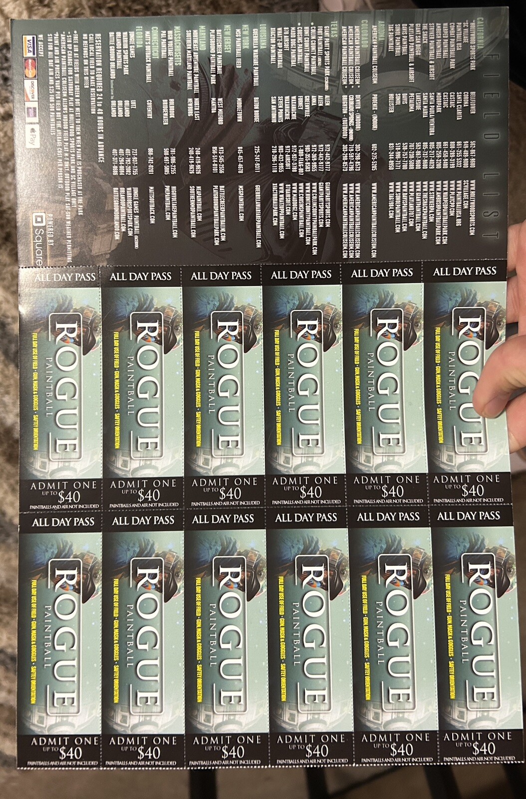 Paintball Tickets