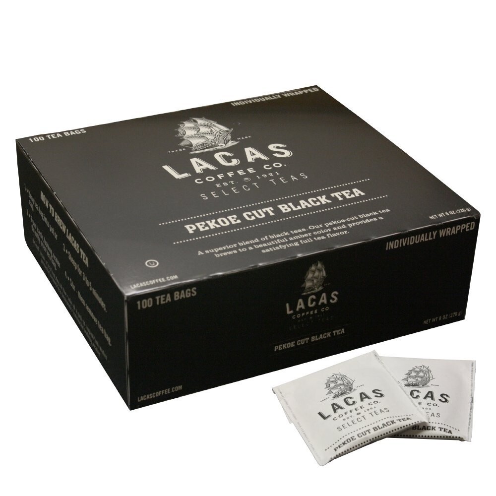 Lacas Coffee Company Hot Tea Pekoe Cut Black Tea 1 Box 100ct