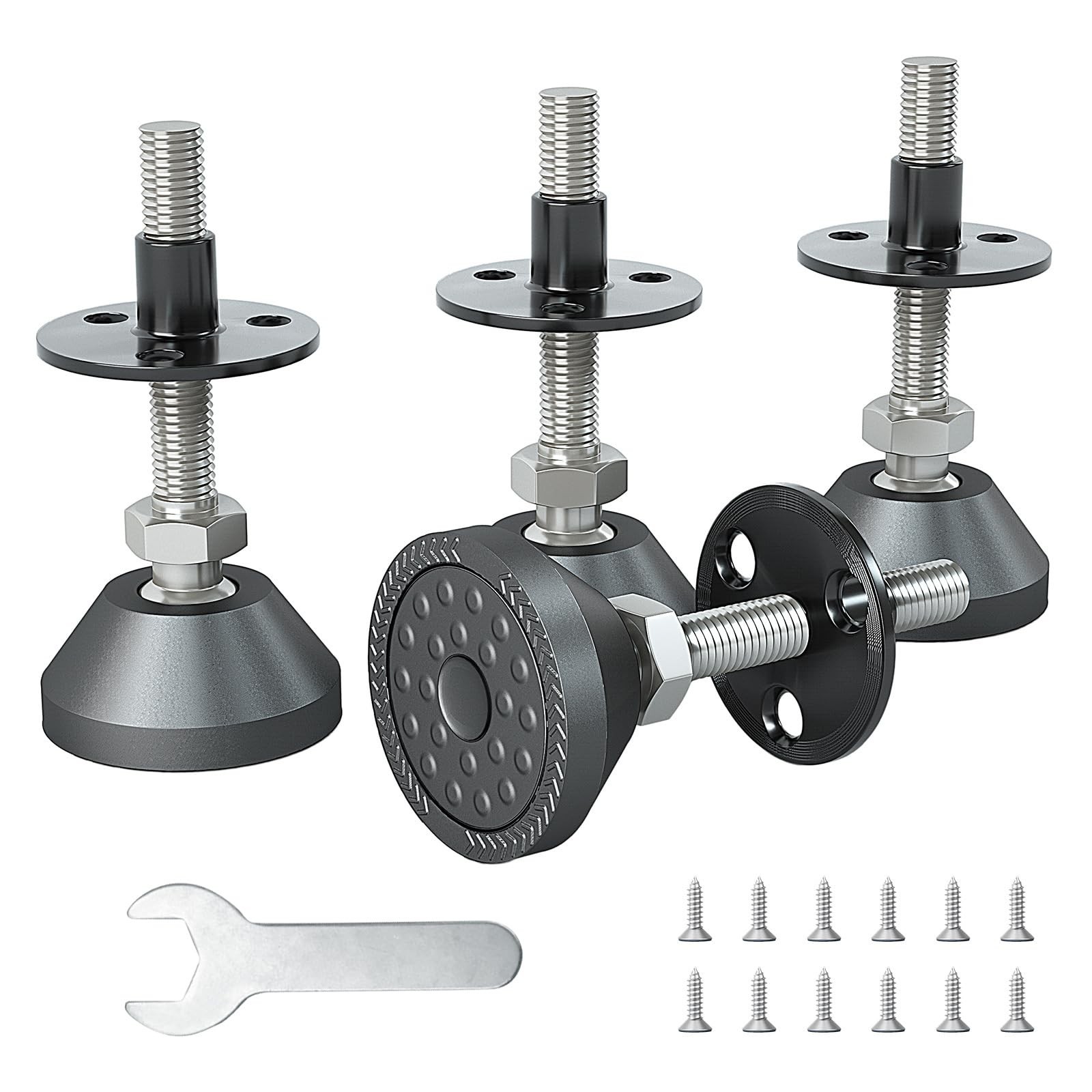 Heavy Duty Furniture Levelers - Dual Thread Design with Nut Kit - Adjustable ...