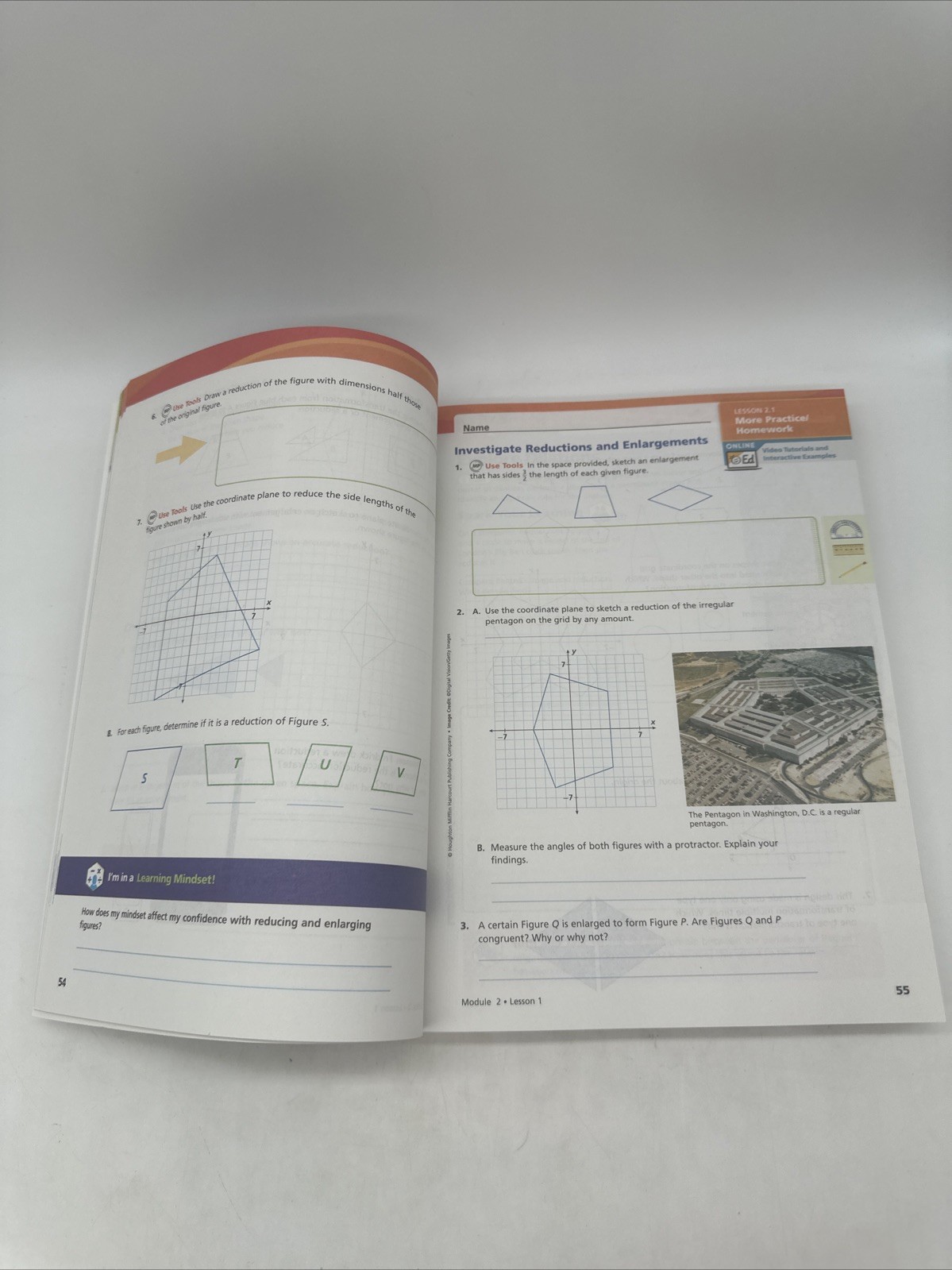 HMH Into Math Grade 8 Student WorkText (2020 Edition) 8th Grade Houghton - NEW