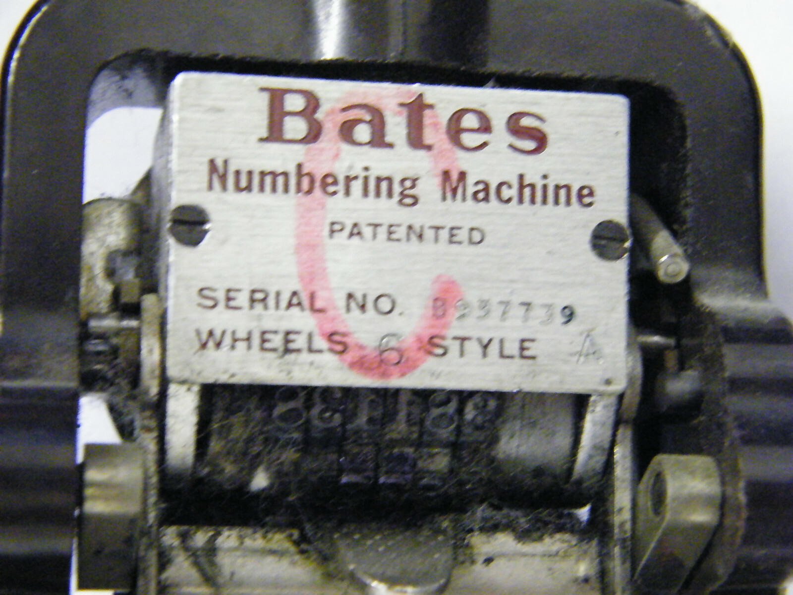 Vintage Bates Automatic Numbering Machine USA
