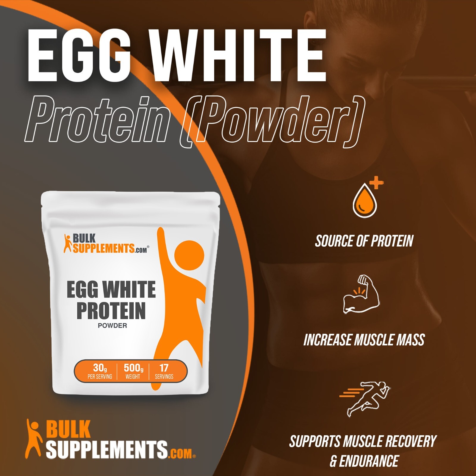 BulkSupplements Egg White Protein - Build Muscle & Improve Strength