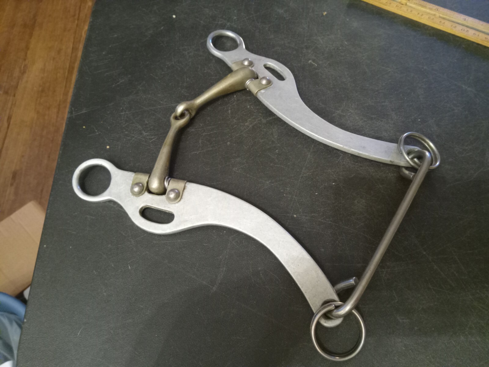 Vintage  QUICK  Bit aluminum cheeks nickel mouth snaffle 4 in pony