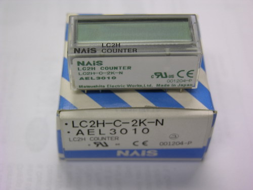 NAIS LC2H-C-2K-N 8-Digit Non-Voltage Input PCB DIN Half Size LCD Counter 2kHz