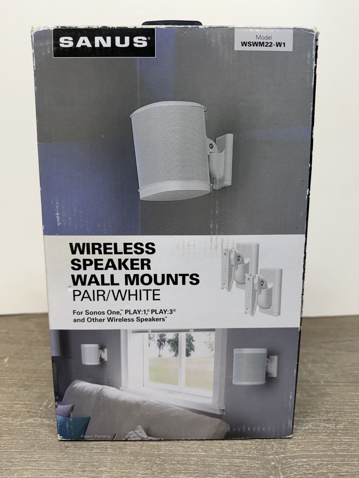 SANUS WSWM22 Wireless Speaker Wall Mounts for the Sonos One, PLAY:1, & PLAY:3