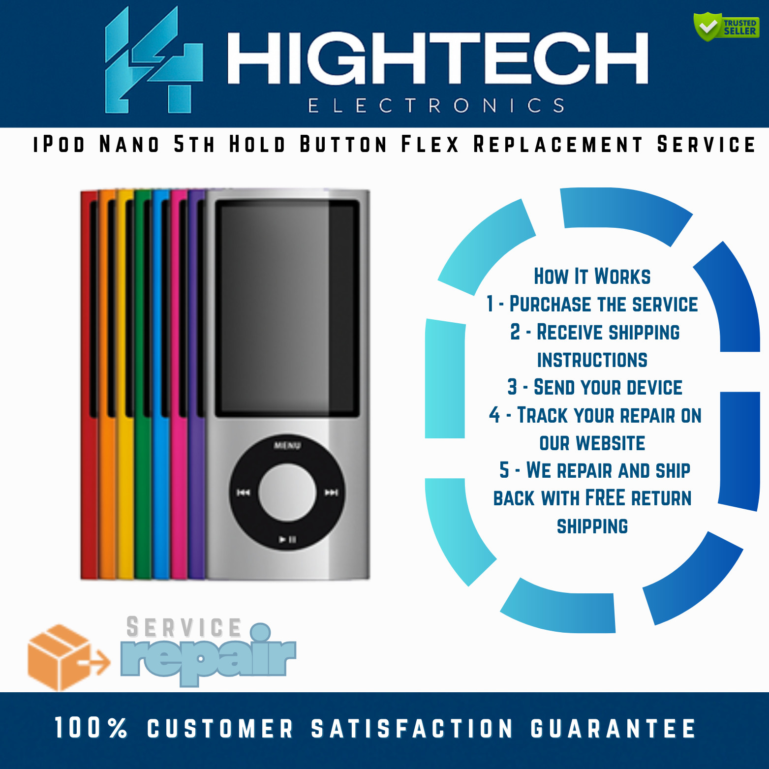 iPod Nano 5th Hold Button Flex Replacement Service