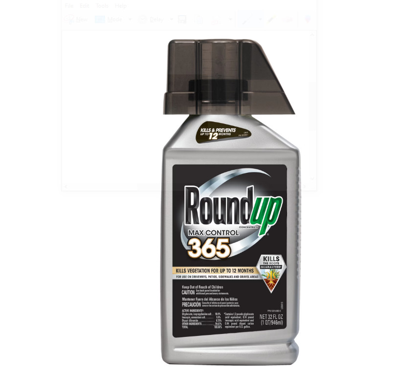 Roundup Concentrate Max Control 365 Weed & Grass Killer, 32 oz., Visible Results