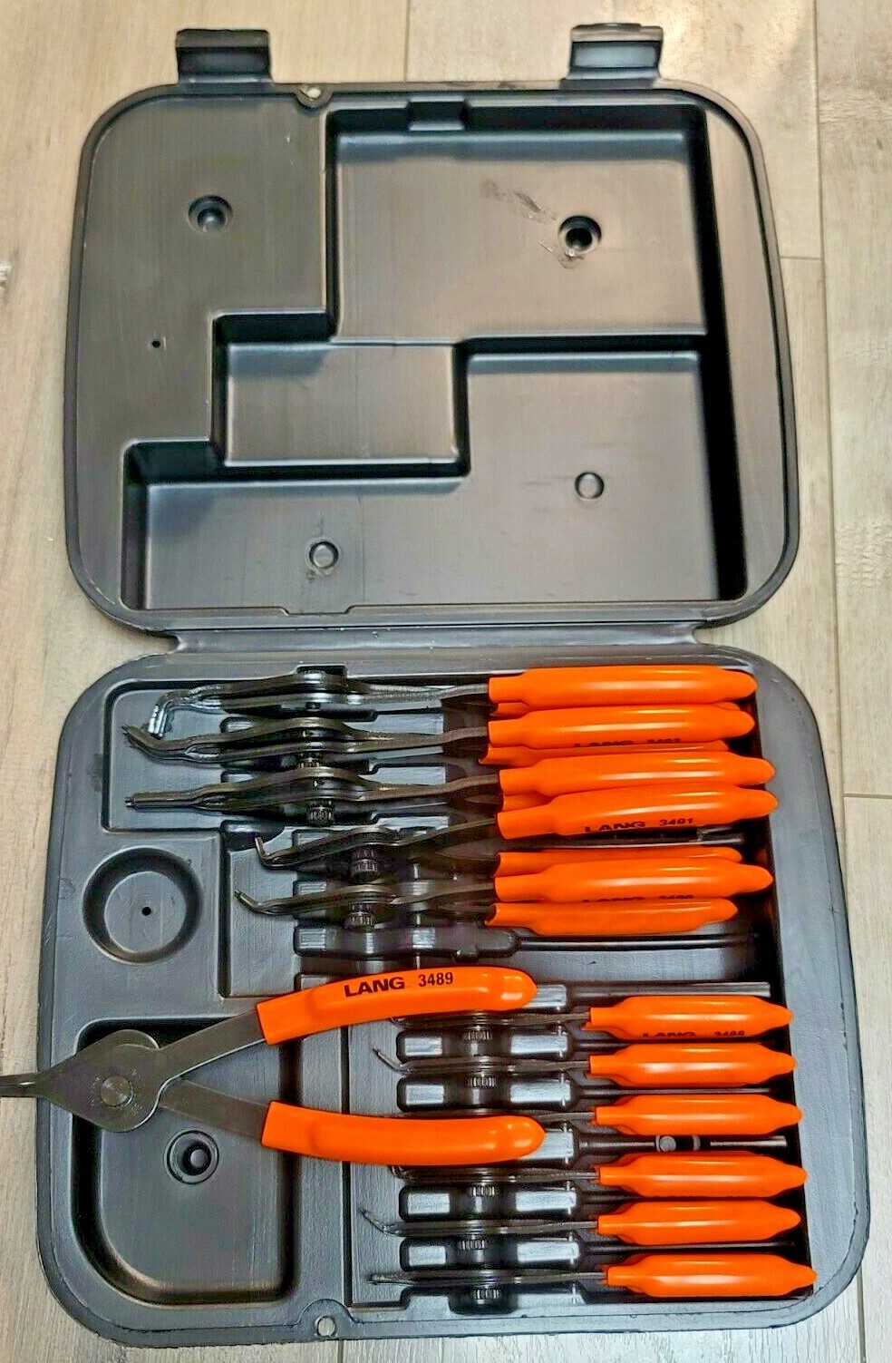 Lang 12pc Internal/ External Snap Ring/ Retaining Ring Pliers set USA #3495
