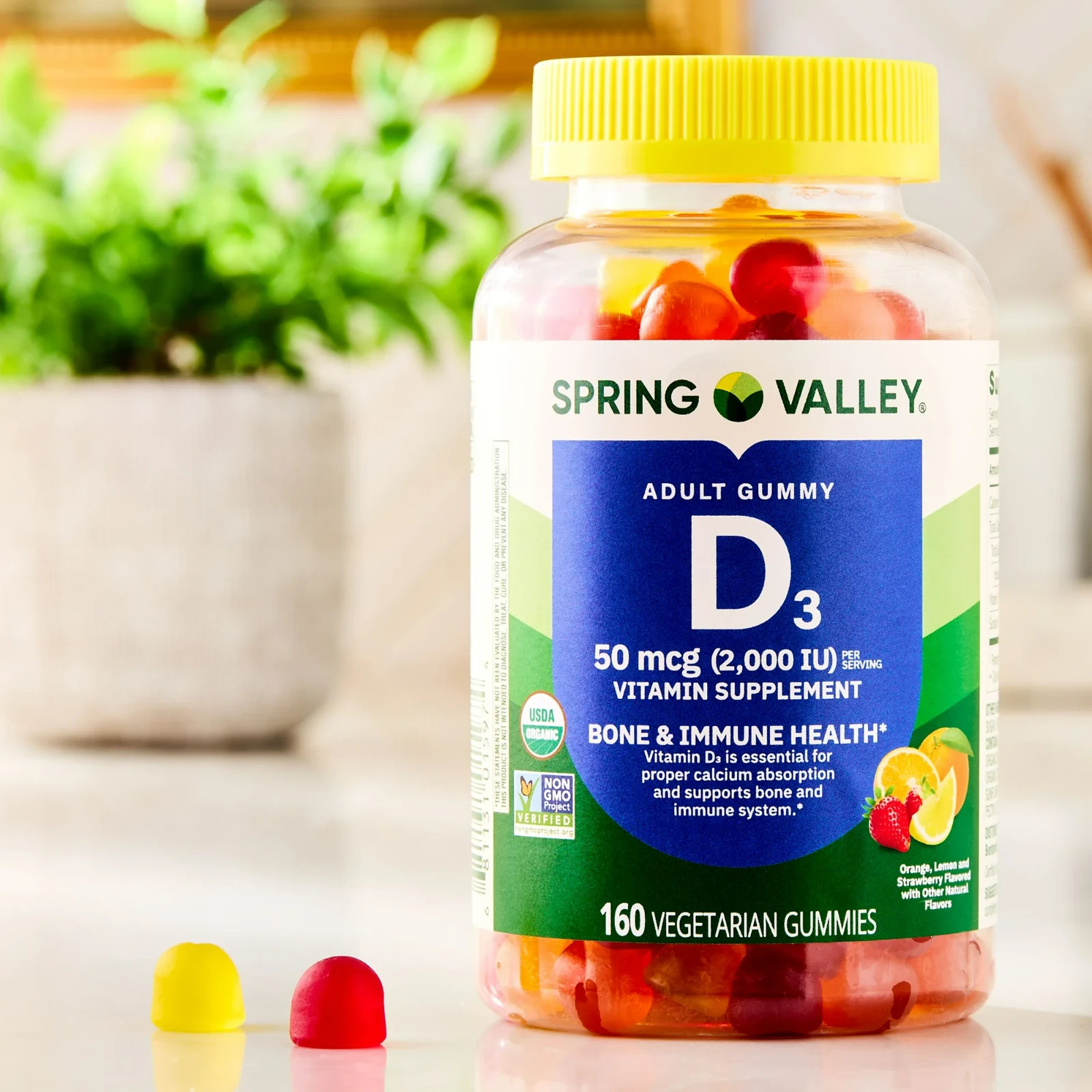 Spring Valley Vegetarian Vitamin D3 Gummies- 2000 IU- 50 mcg- 160 Ct