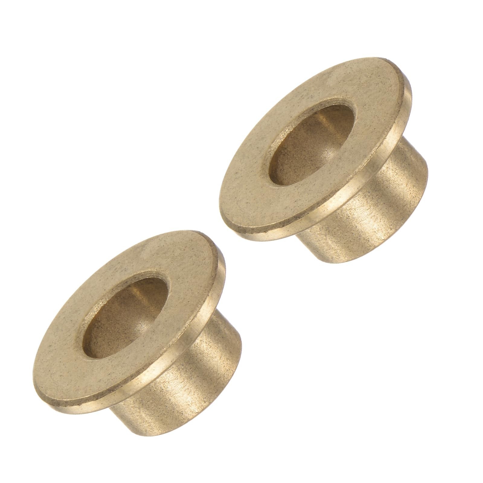 2 PCS Flanged Sleeve Bearing 10x14x10mm Bronze Oilless Bushing Machine