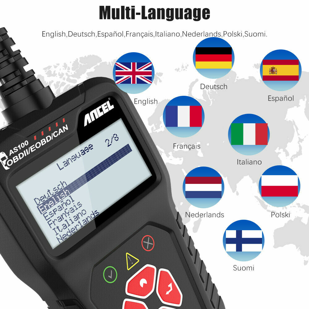 Clear Reset Engine Light Professional Code Reader OBD2 Diagnostic Scan Tool I/M