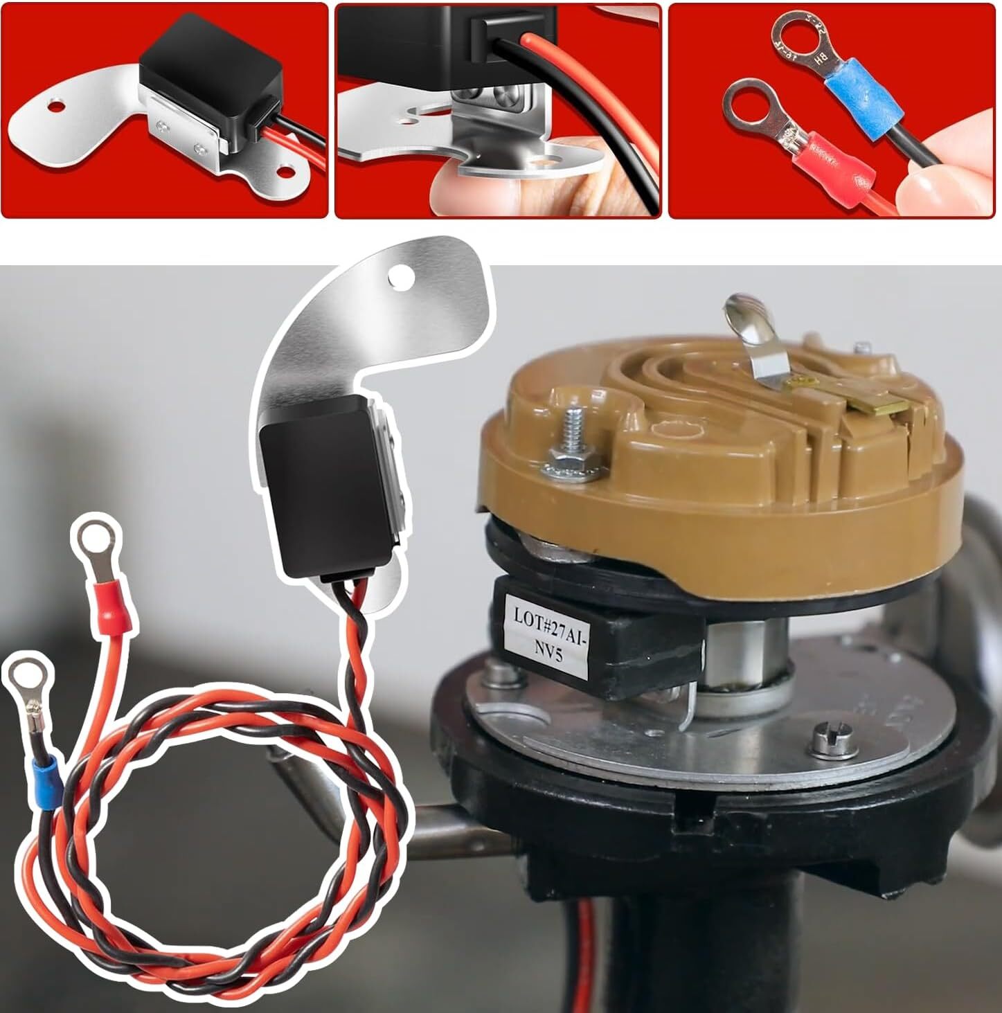 1181 Pertronix Ignitor Electronic Ignition Conversion Kit for Delco 8 Cylinder