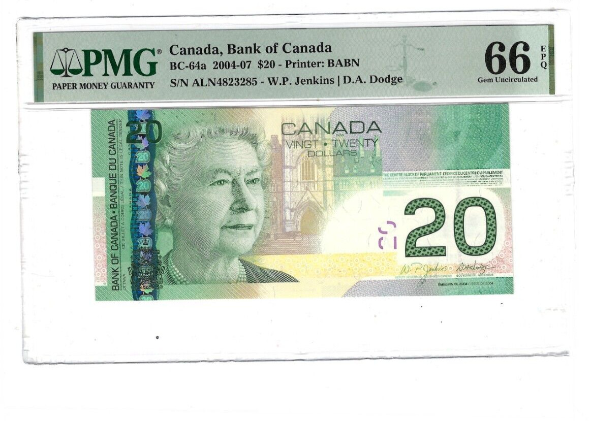 Canada $20 2004 (Printed in 2005) BC-64a PMG Gem UNC 66 EPQ. (ALU)