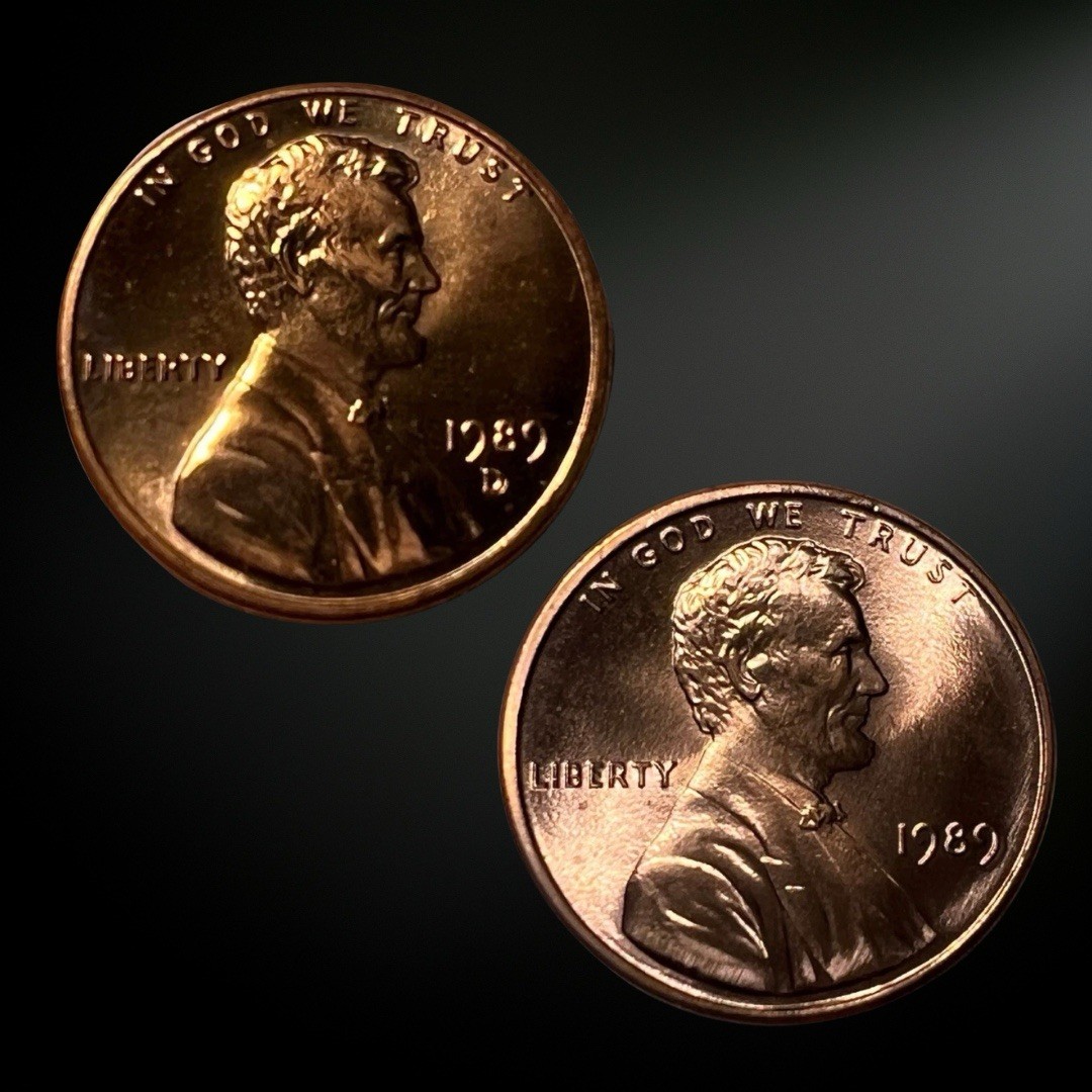 1989 P D Lincoln Memorial Cent BU 2 Coin Set Brilliant Uncirculated