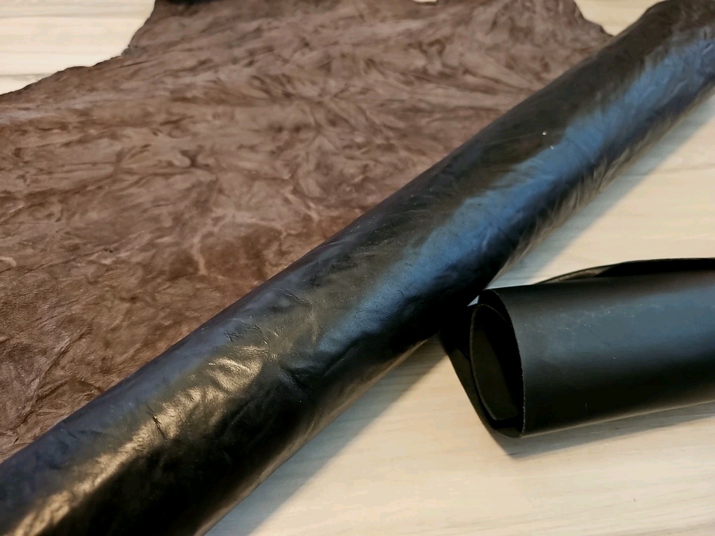 DARK DARK BROWN CRUNCH GRAIN SHEEPSKIN LAMBSKIN LEATHER HIDE PANEL,SHEET 6+sqf