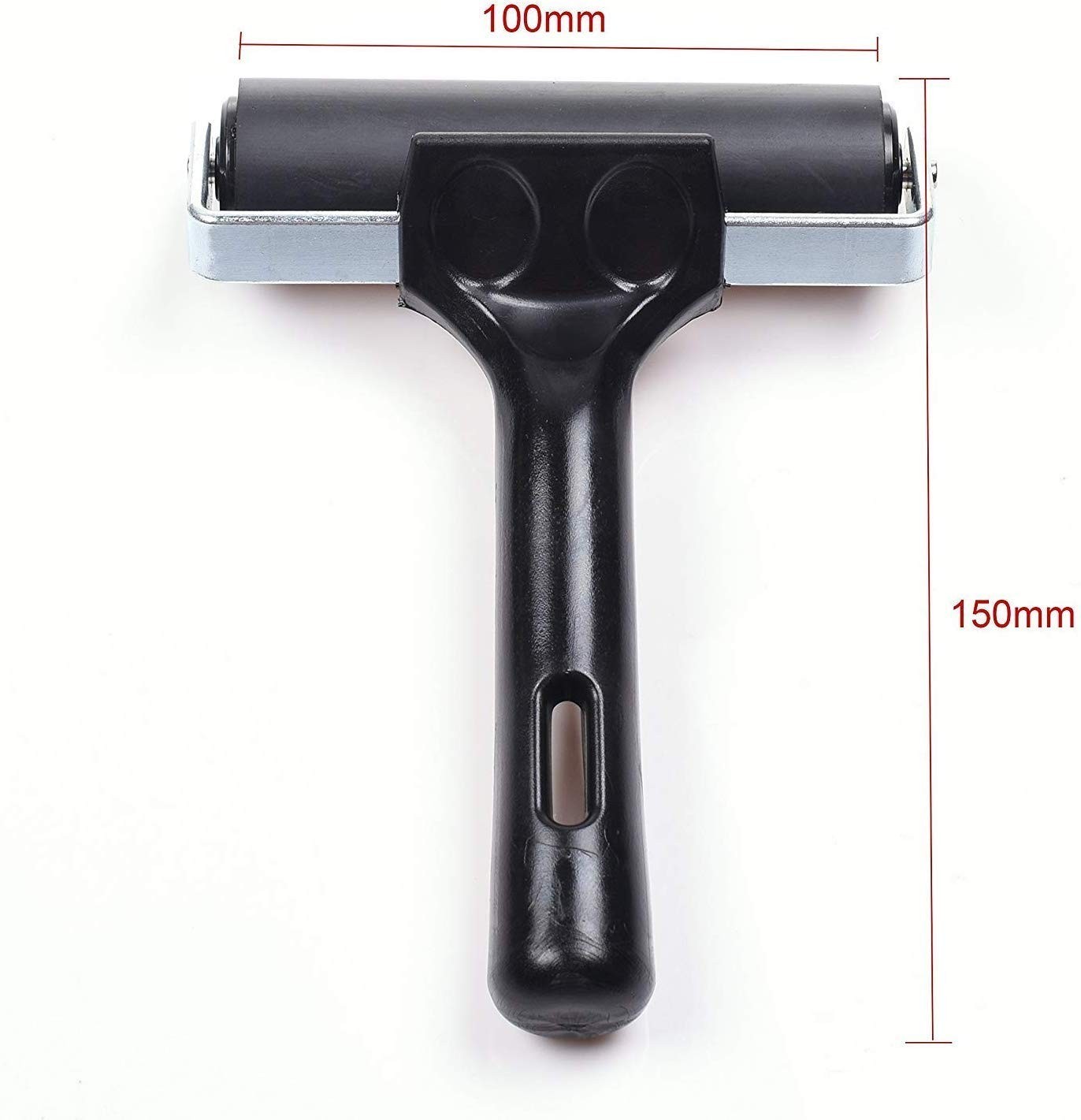 Compact 4-Inch Rubber Printmaking Brayer Roller - Smooth Application Guaranteed
