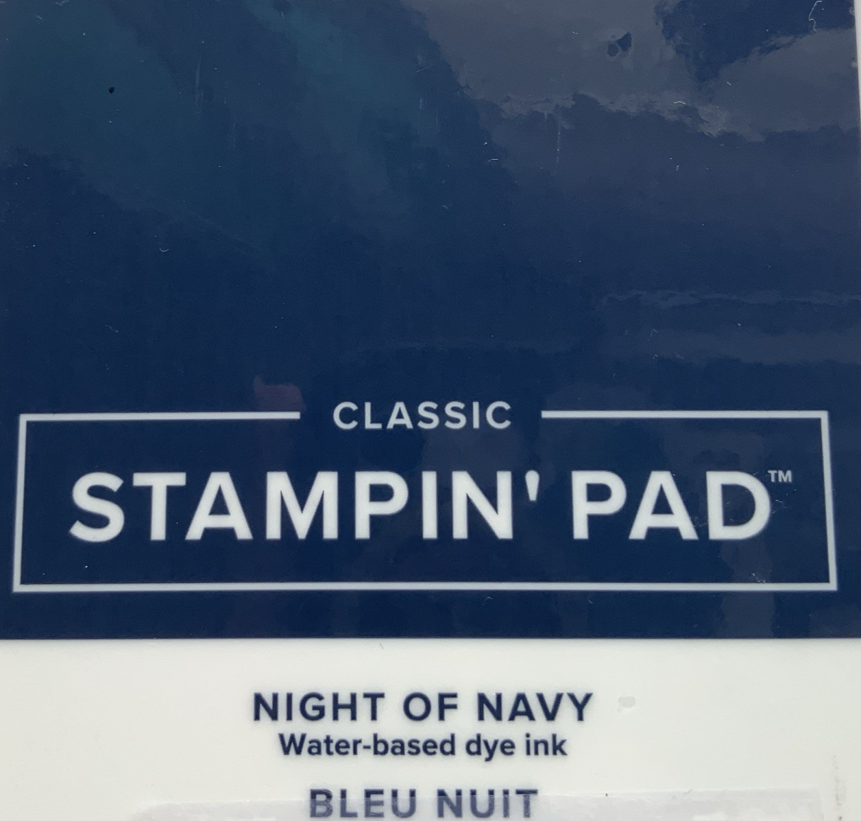 Stampin Up Ink Pad NIGHT OF NAVY Current Case Design AS IS FLAW