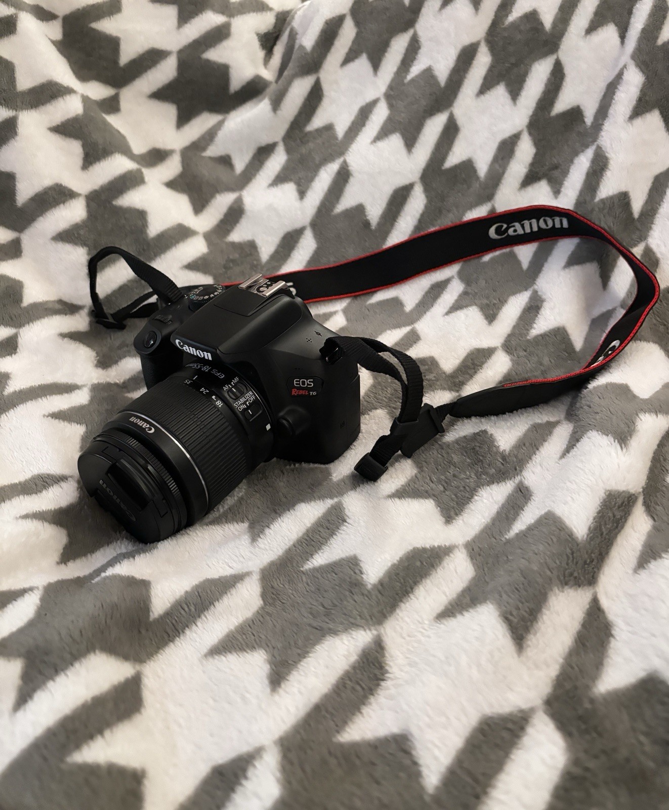 Canon EOS Rebel T6 DSLR Camera Bundle - 18-55mm + 75-300mm Lens