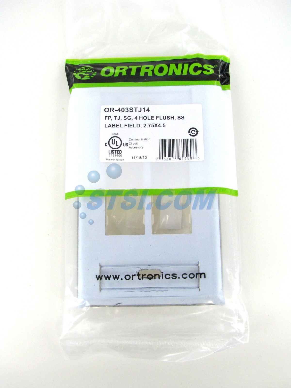Legrand Ortronics TracJack 4-Port Stainless Steel Faceplate OR-403STJ14 ~STSI