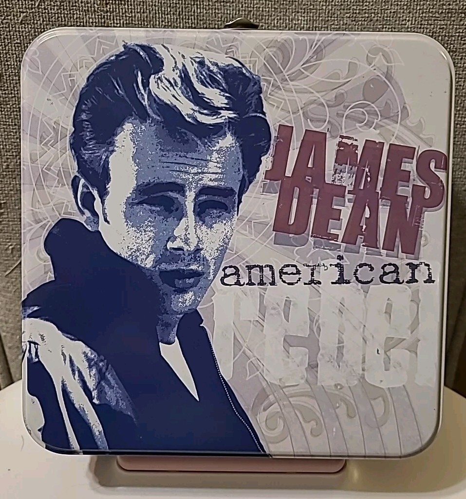JAMES DEAN **AMERICAN REBEL**SQUARE TIN TOTE/LUNCHBOX