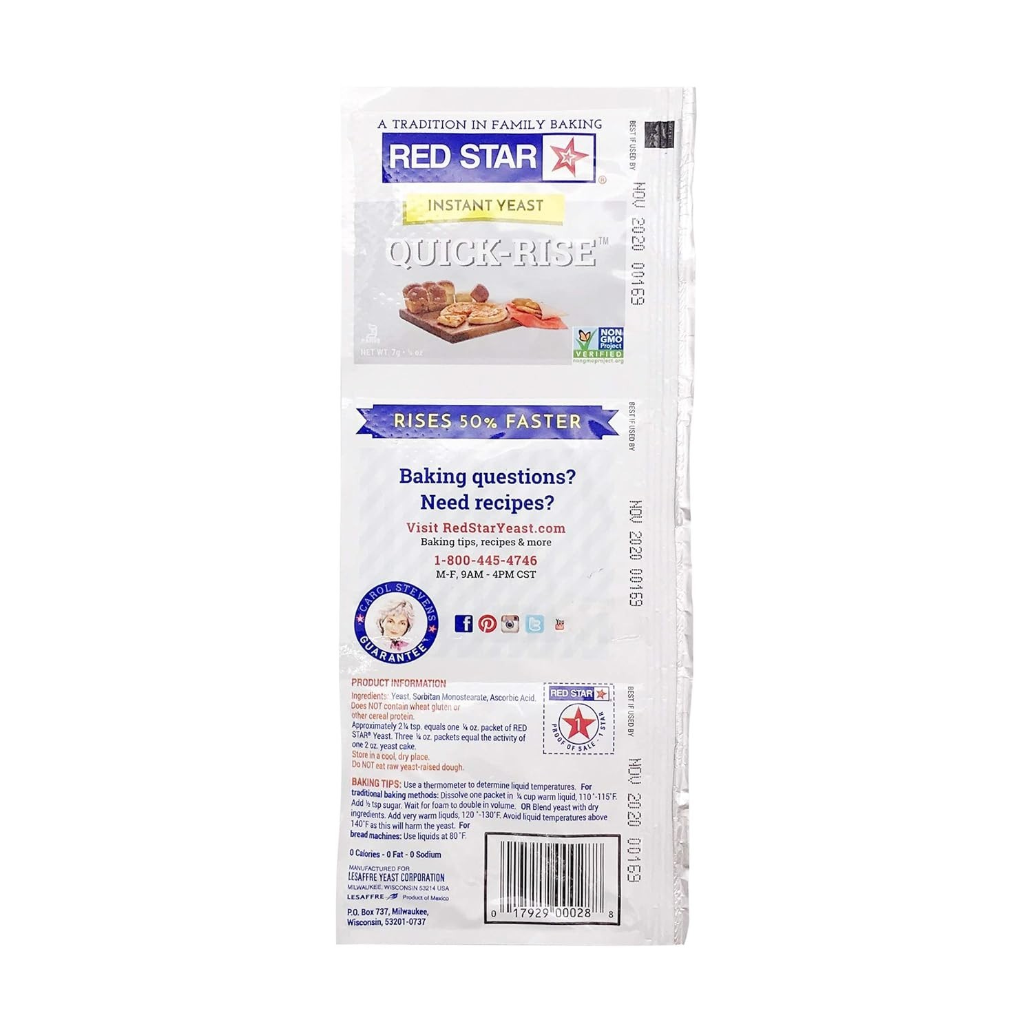 Instant Quick Rise Dry Yeast, 3 ct