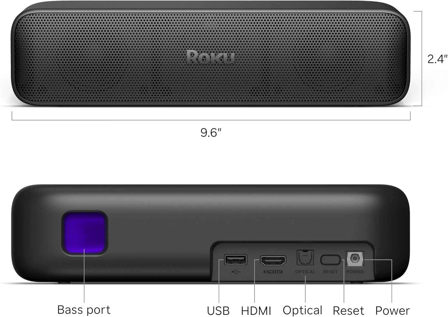 Roku Streambar Pro Stereo Soundbar Grey