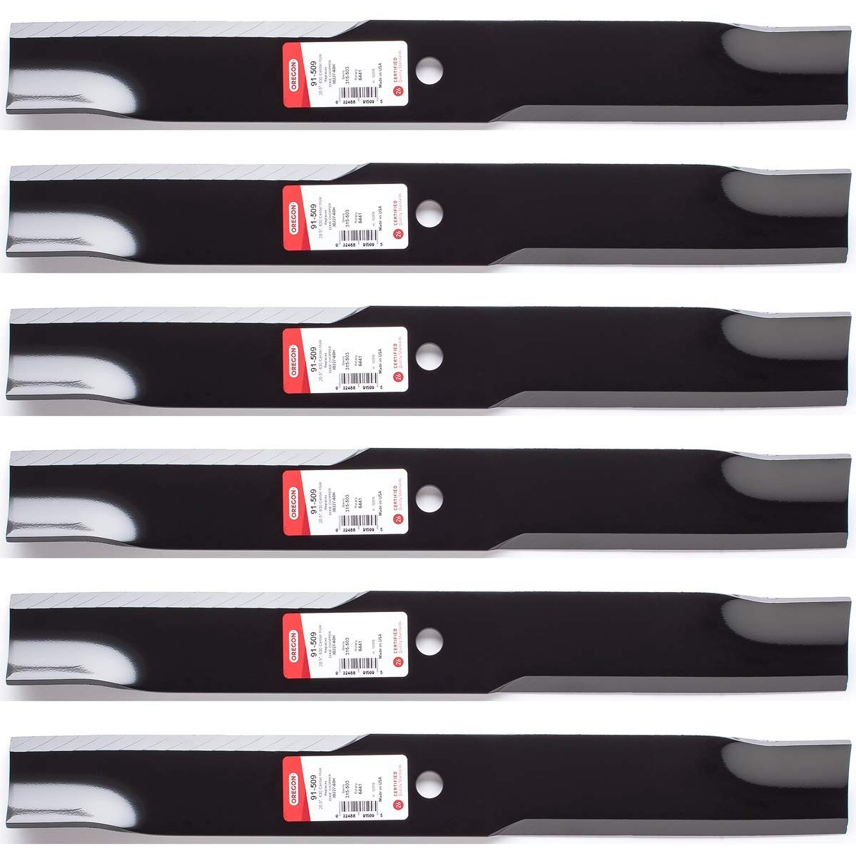 Oregon 6PK 91-509 Heavy Duty Blades for 60" Hustler Super Z, XR-7, Z