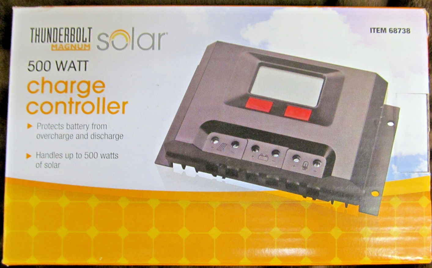 NEW THUNDERBOLT MAGNUM 68738 500 WATT SOLAR CHARGE CONTROLLER  FREE SHIPPING