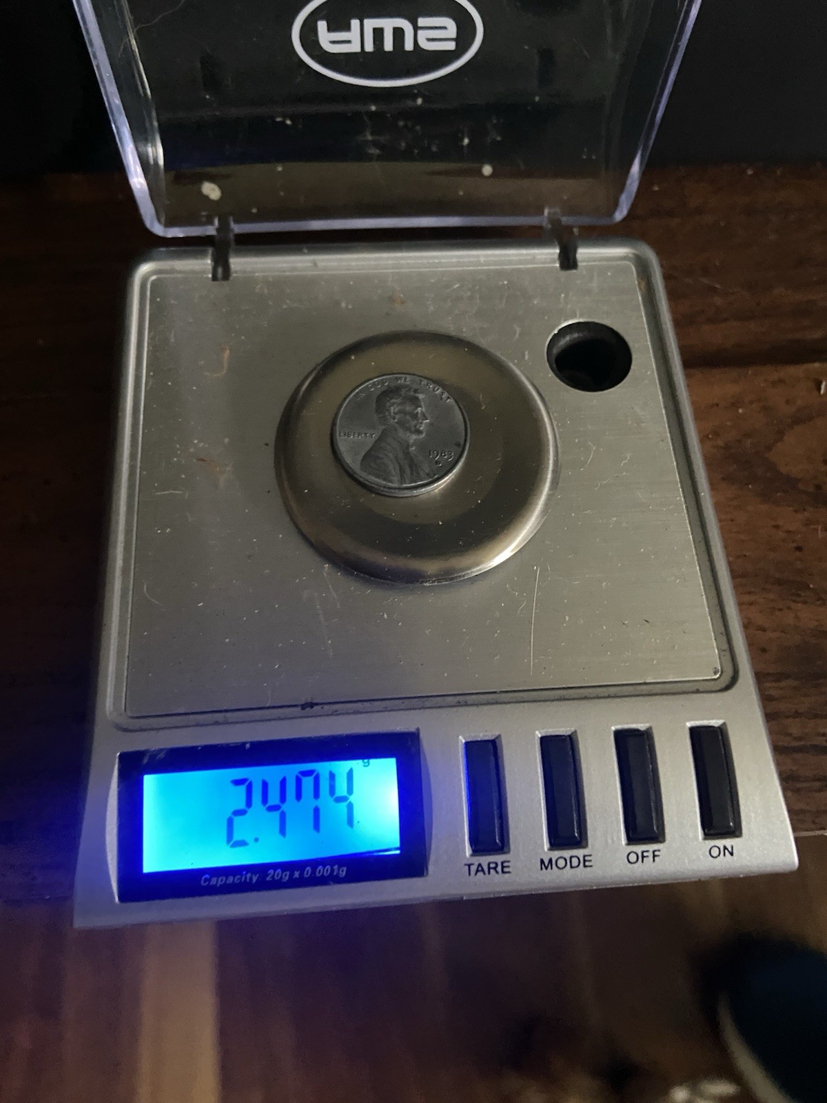 1983 Denver rare error missing Copper Coating(2.474 Is The Weight)