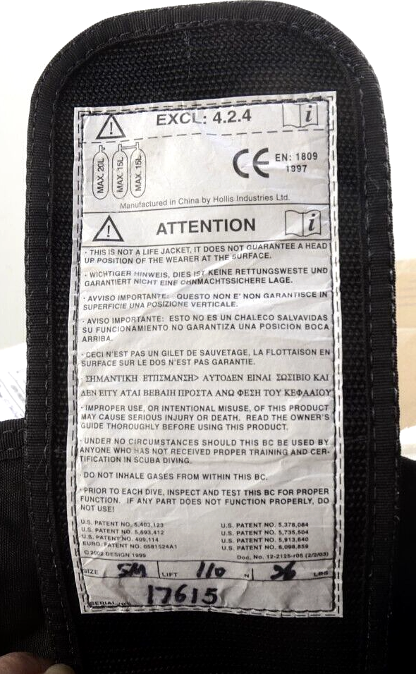 Oceanic Oceanpro BCD w/o Integrated Weight Size Small (see size chart below) EUC