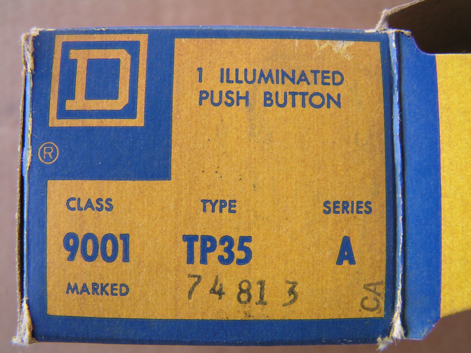 Square D 9001TP35 illuminated Push Button 120 Volts NEW!!! Free Shipping