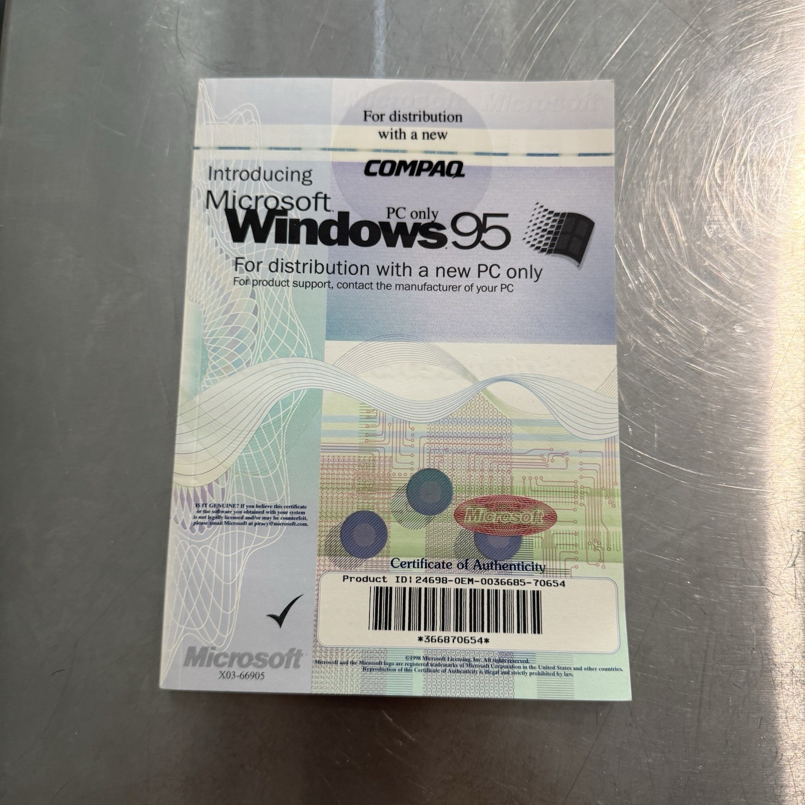 Vintage Microsoft Windows 95 Booklet/Manual AOL Y2K Retro Compaq