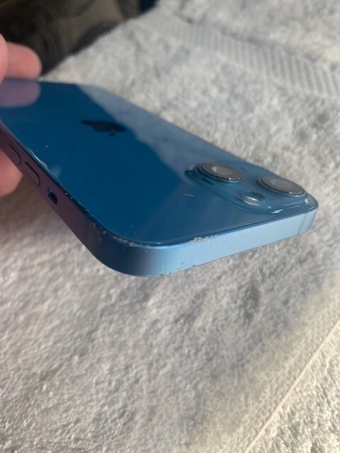 Apple iPhone 13 rear housing back glass chasis blue ( D )