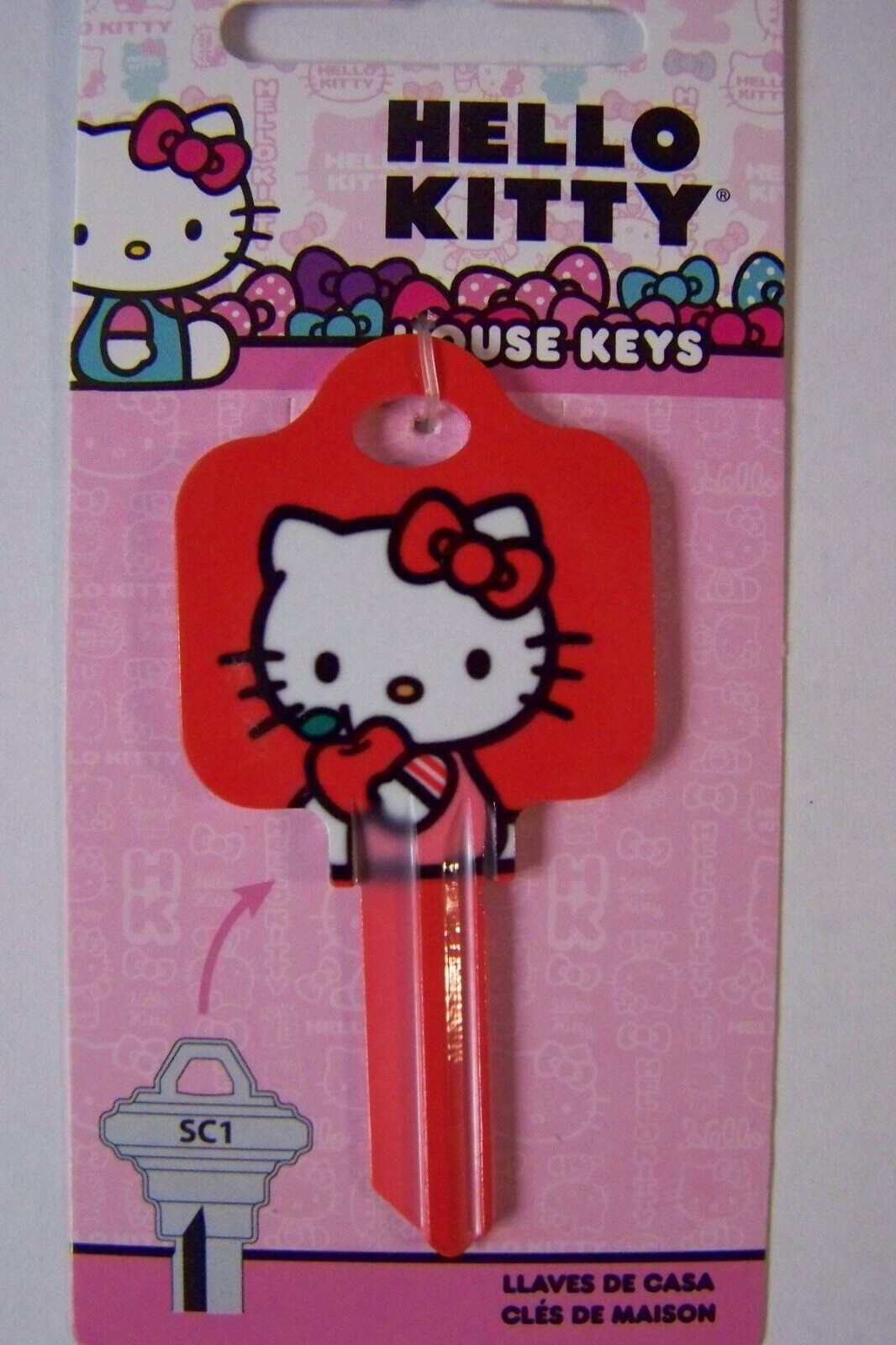 HELLO KITTY Red Schlage SC1 House Key Blank