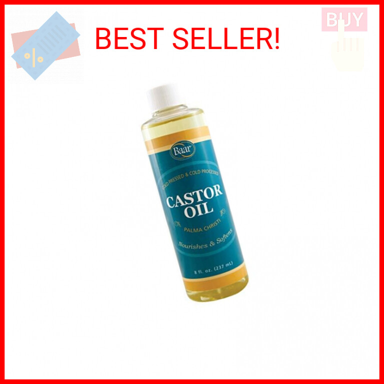 Baar Cold-Pressed, Cold-Processed, Hexane Free Castor Oil, 8 Ounces