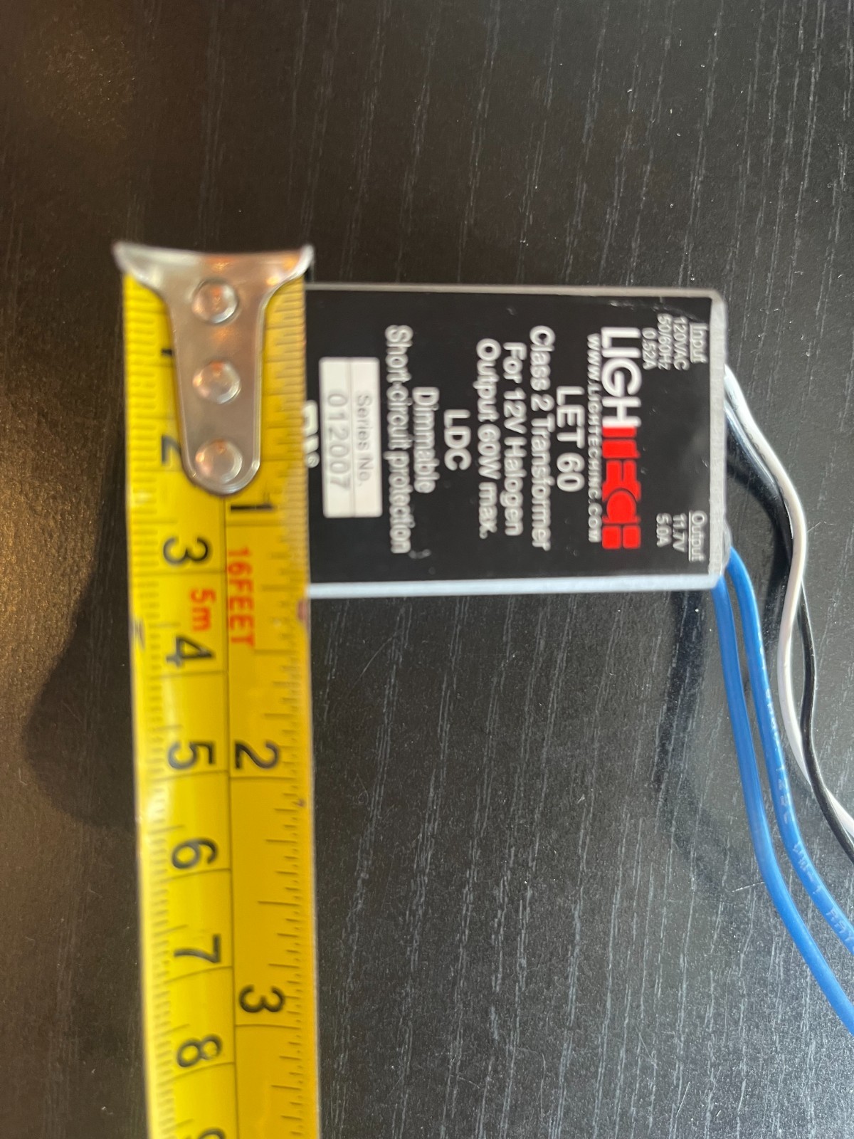 Lightech LET-60 Electronic Dimmable Transformer, 12V, 60W