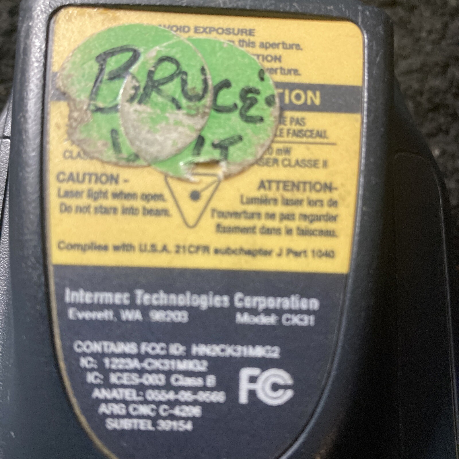 Intermec CK31 Wireless Mobile Handheld Barcode Scanner - Free Shipping