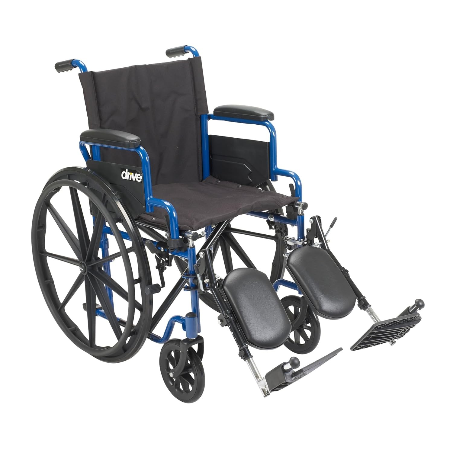 Drive Medical Wheelchair Blue Streak 18" Seat Swing Away Leg Rests