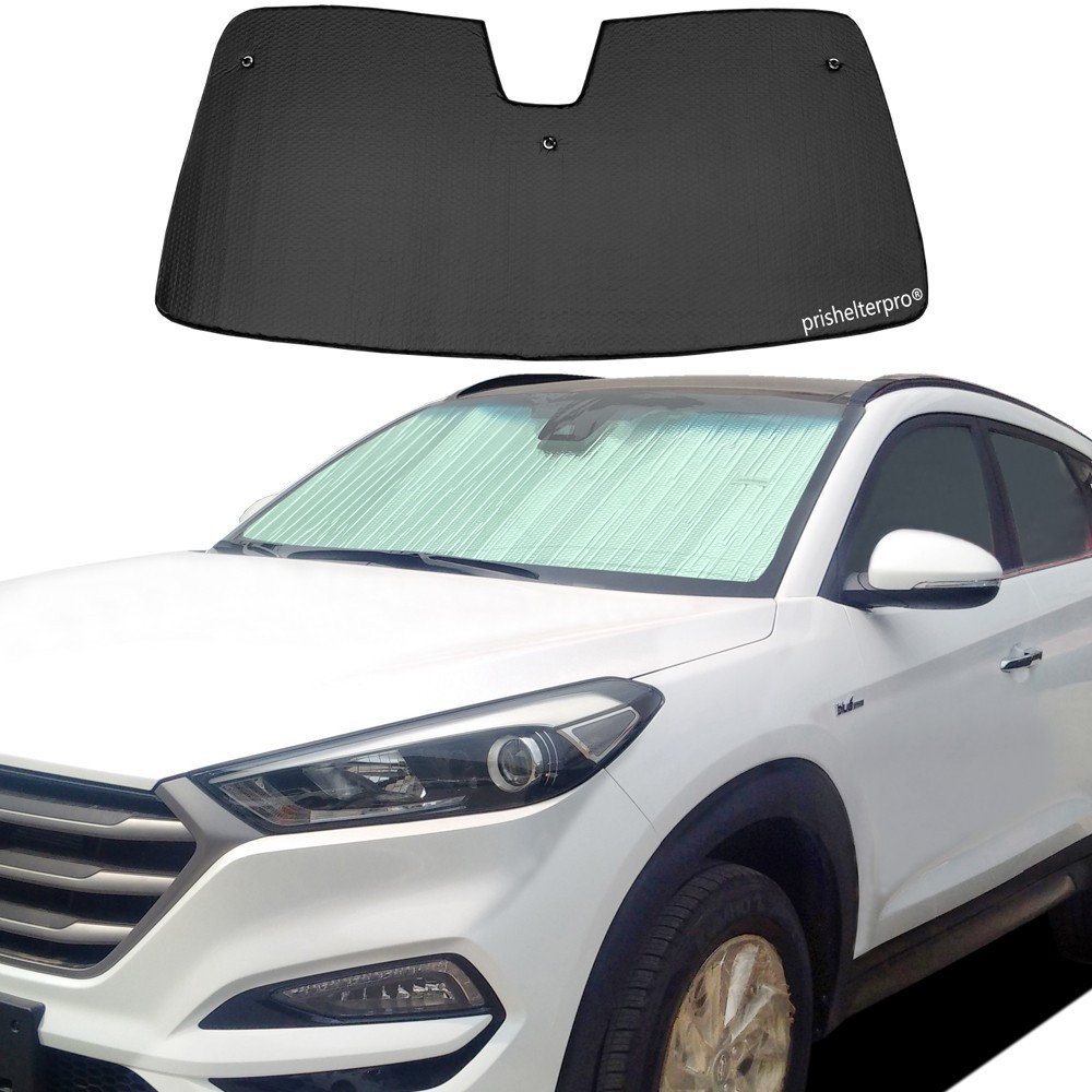Fit For Hyundai Tucson 16-21 Front Windshield Black Silver Privacy Camp Sunshade