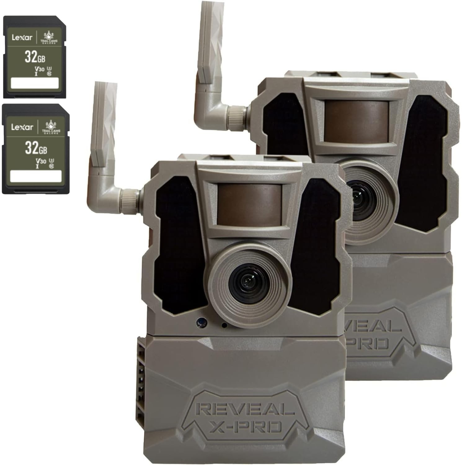 TACTACAM Reveal X Pro Cellular TrailCam No Glow HD AT&T/Verizon 2 Pack 2x32GB SD