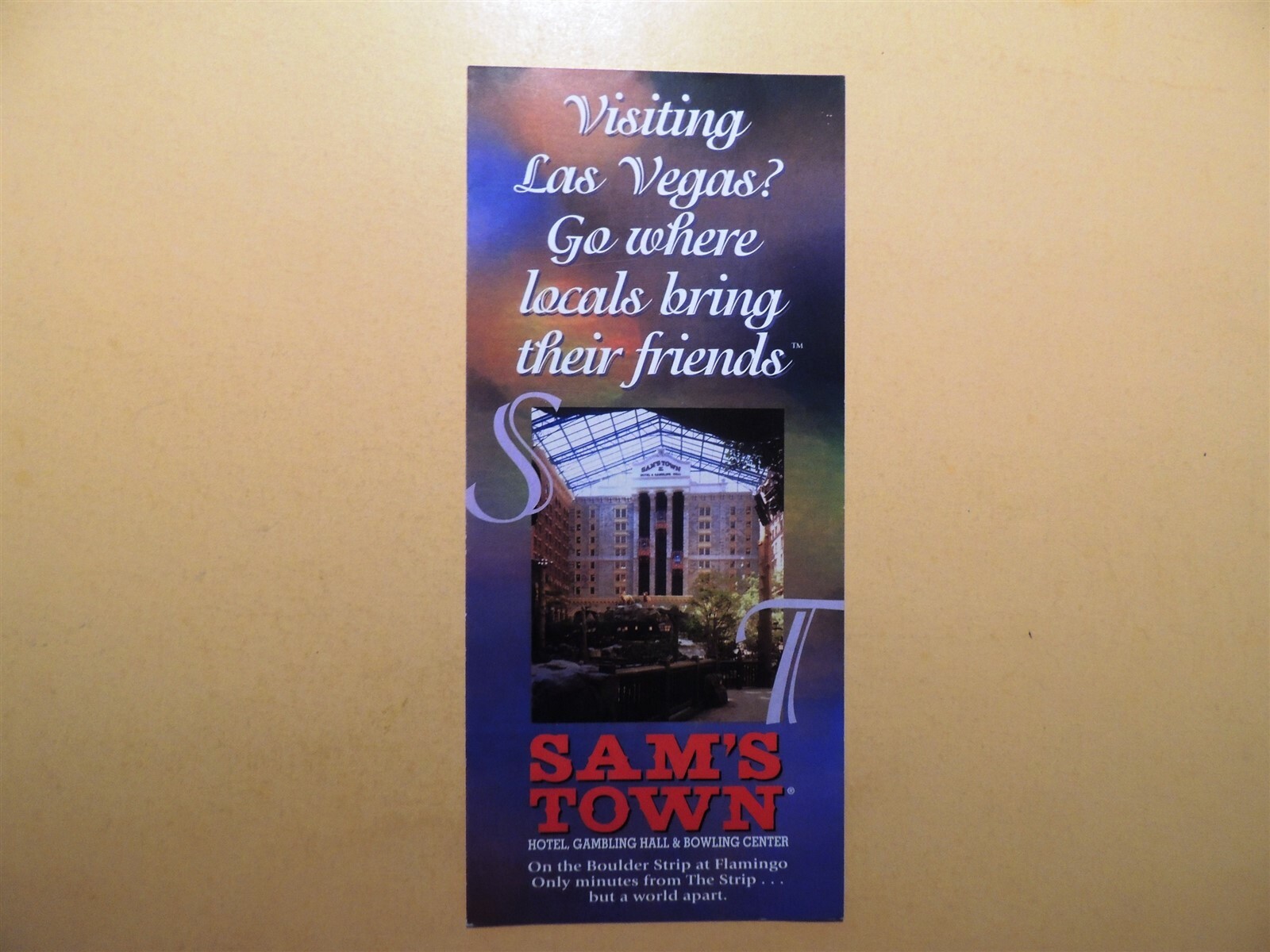Sam's Town Casino Hotel Bowling Center Las Vegas Nevada vintage brochure