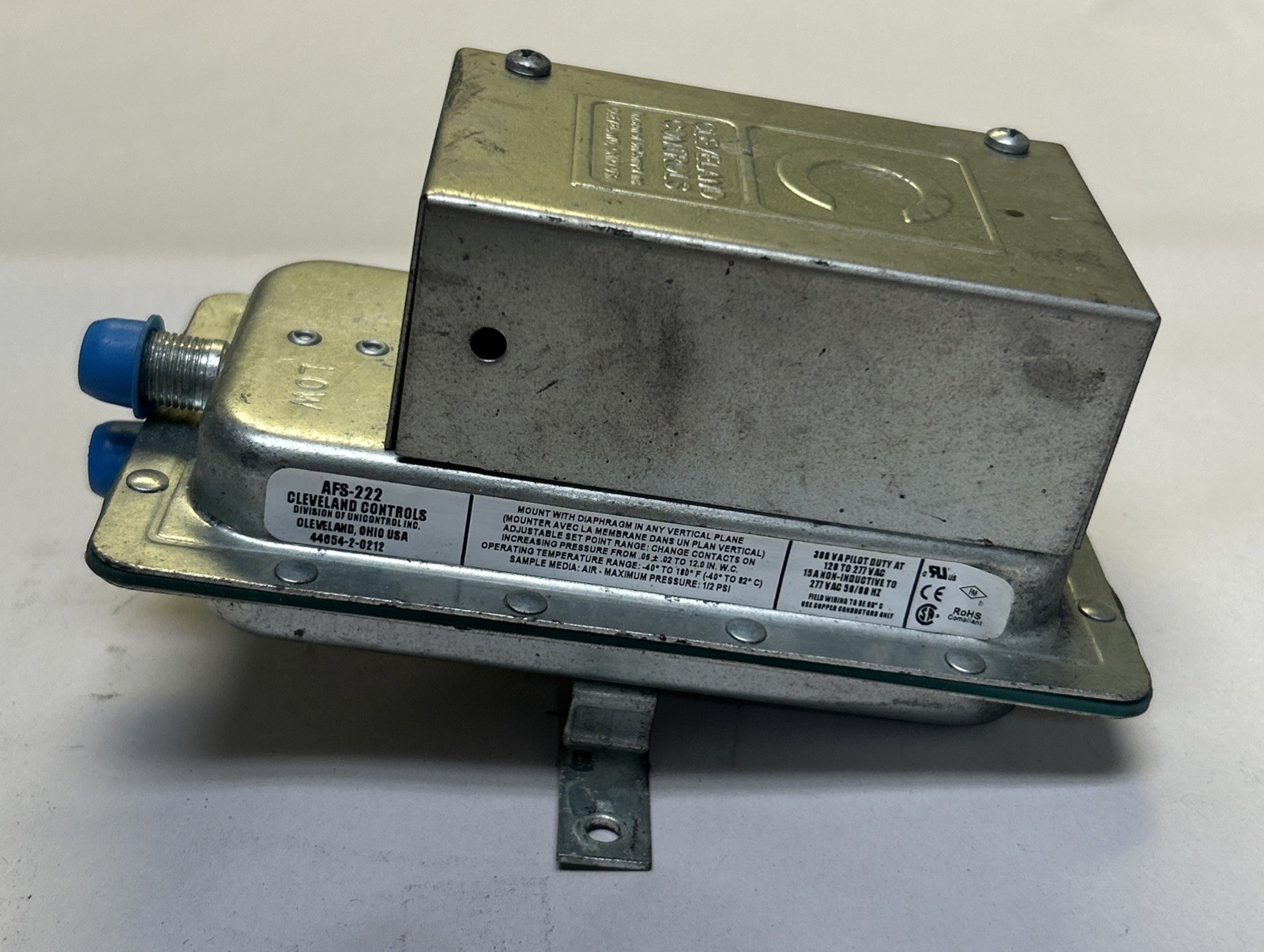 CLEVELAND CONTROLS,AFS-222,AIR PRESSURE SENSING SWITCH