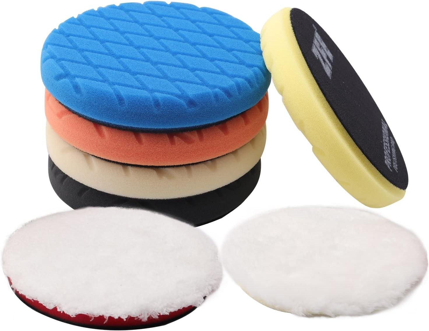 7Pcs KIT De Esponjas Con Almohadilla Pulidora Para Coche Amortiguador De Pulido