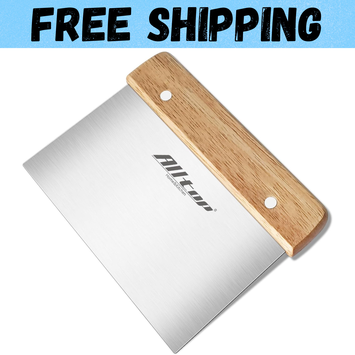 Premium Stainless Steel Food Scraper for Bread and Pastry – Bench Scraper with E