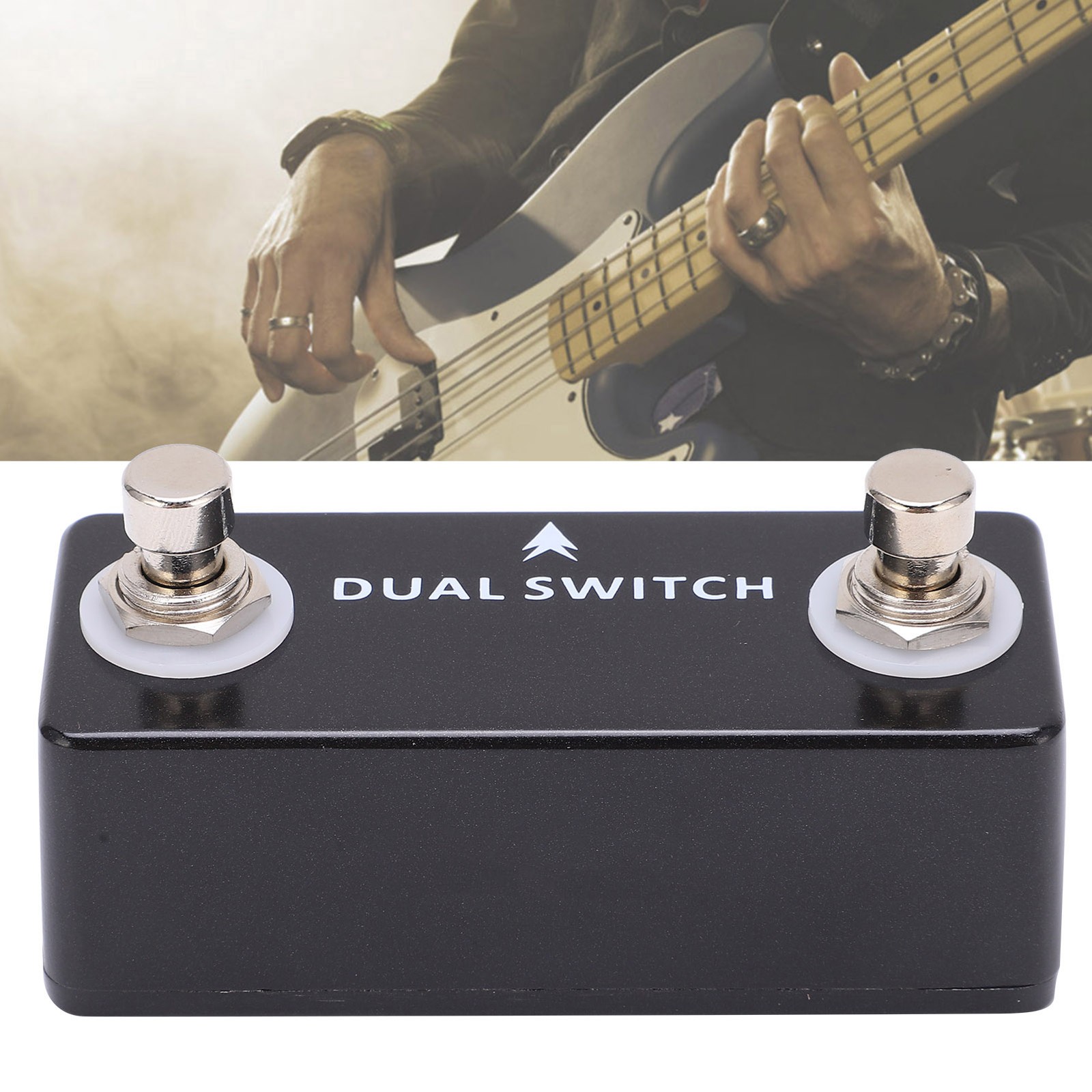 Guitar Foot Switch Pedal Dual Footswitch Tap Momentary Lock Free Controller
