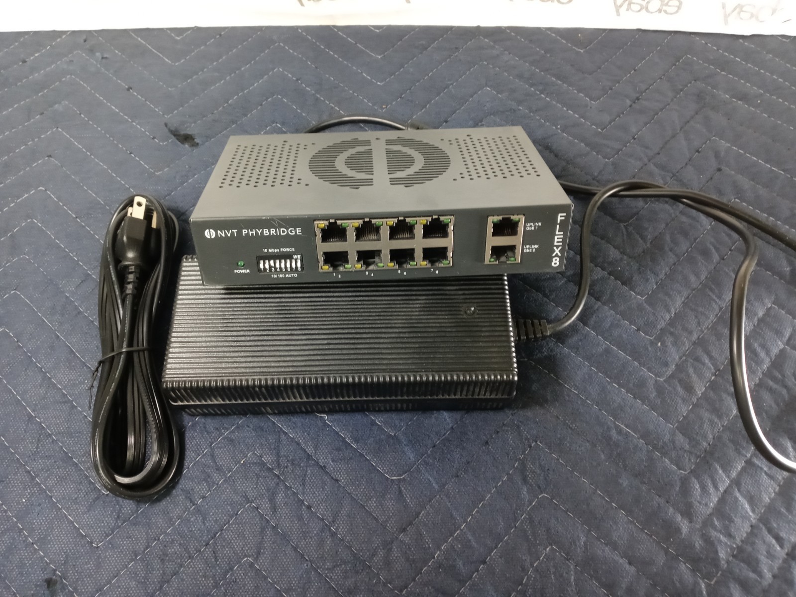 NVT Phybridge NV-FLX-08 FLEX8 Unmanaged Switch 8-Port PoE w/ Power Supply