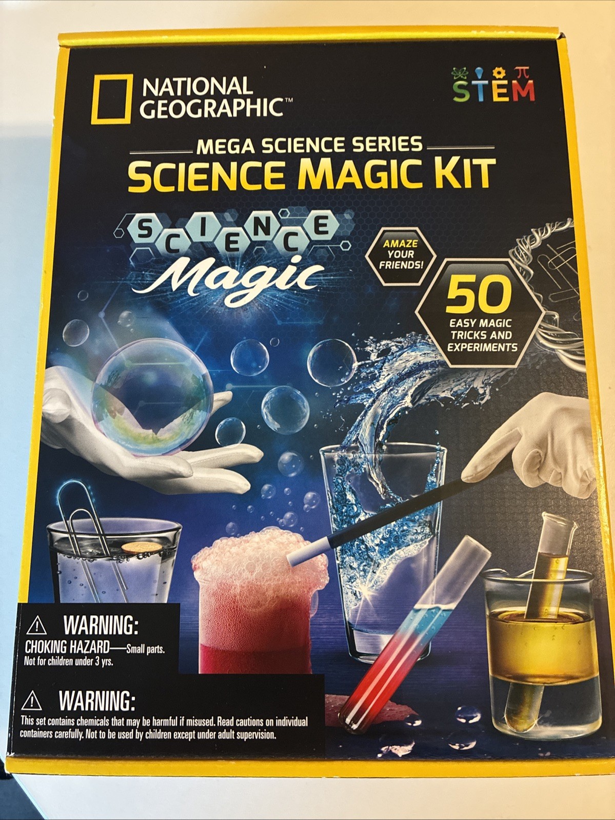 National Geographic Magic Set STEM 50 Tricks with Instructions & Learning Guide
