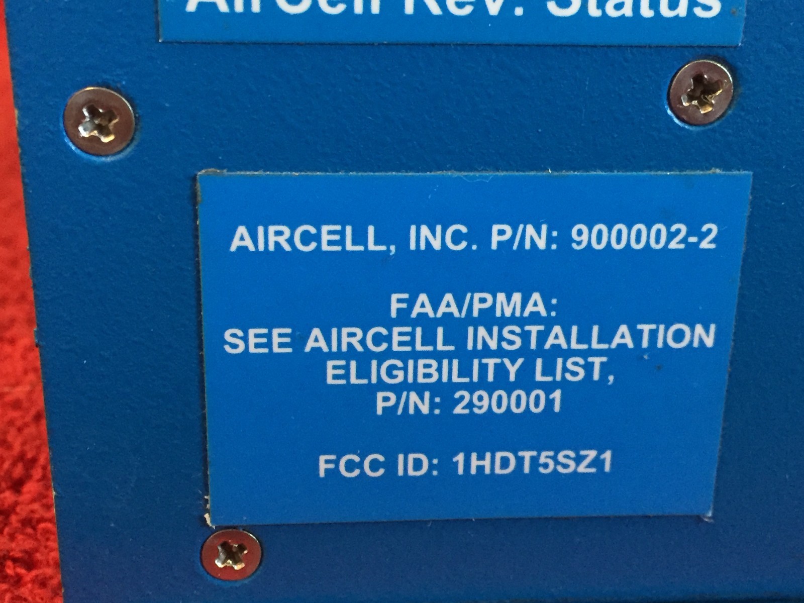 AIRCELL TELEPHONE TRANSCEIVER SYSTEM P/N 90002-2